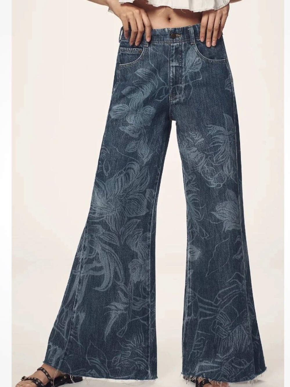ANTHROPOLOGIE: Pilcro Patterned Adi Jeans